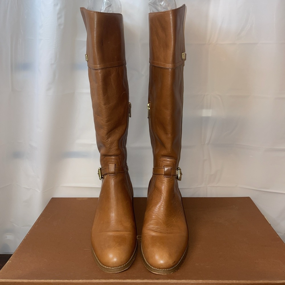 COACH New York "Micha Calf" Leather Women's Boots CINNAMON Style-A6848 Size‎ 9MB - Picture 3 of 16
